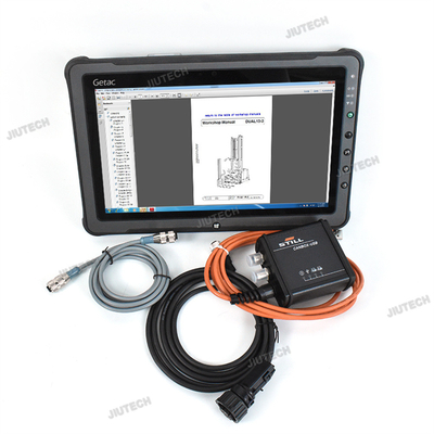 Ready to use Getac F110 tablet+V8.21 for Still Forklift Canbox 50983605400 Diagnostic Cable Still Interface Original Box