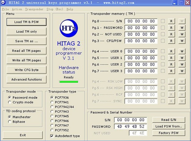 Программное обеспечение 1 программиста Хитаг2 В3.1