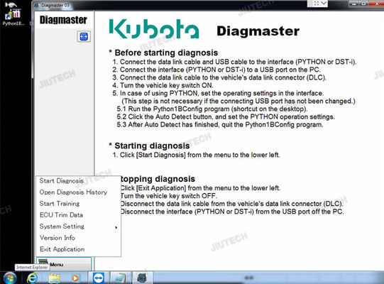 KUBOTA diagnostic scanner Python interface