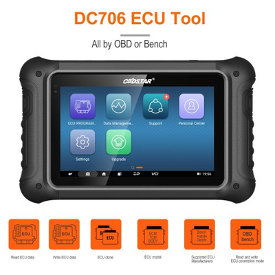 Full Version OBDSTAR DC706 ECU Tool for Car and Motorcycle with ECM+TCM+BODY ECU Clone by OBD or BENCH VW DQXXX (TCM) calibrate mileage