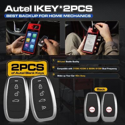 2025 Autel MaxiIM KM100 KM100E Universal Key Generator Kit Support Transponder Reading/ Cloning and IMMO Learning Free Update Online Lifetime