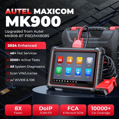 2025 Autel MaxiCOM MK900 Scanner CAN-FD & DoIP FCA & Renault SGW Access 40+ Service New Ver. of MK808BT PRO, MK808S, MK808Z