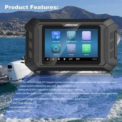 OBDSTAR iScan for SUZUKI Marine Diagnostic Tablet Code Reading Code Clearing Data Flow Action Test for 1998 -2022 SUZUKI Outboard Models