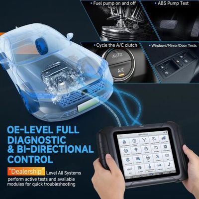 2025 XTOOL D8W WIFI OBD2 Scanner Car Diagnostic Tool With ECU Coding Active Test Key Programming 38 Resets CAN FD DOIP Topology