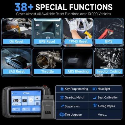 2025 XTOOL D8W WIFI OBD2 Scanner Car Diagnostic Tool With ECU Coding Active Test Key Programming 38 Resets CAN FD DOIP Topology