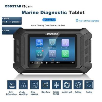 OBDSTAR iScan for SUZUKI Marine Diagnostic Tablet Code Reading Code Clearing Data Flow Action Test for 1998 -2022 SUZUKI Outboard Models