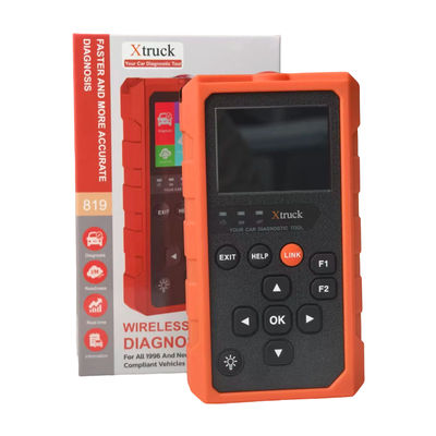 Xtruck 819 OBD2 Диагностический инструмент с 9 основными протоколами Поддержка 2,8-дюймового IPS дисплея и 16-контактного разъема OBDII
