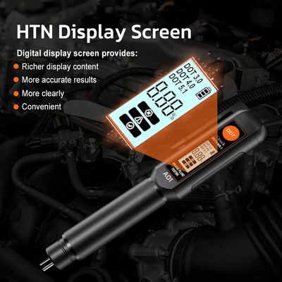 Digital Brake Fluid Tester with 155mm*30mm*25mm Size 38.5g Weight and 0~50°C Usage Environment for Accurate Brake Oil Testing