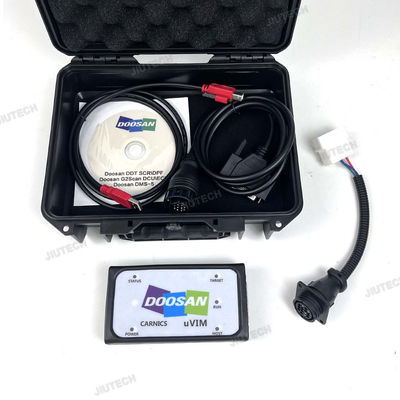 Forklift  For Doosan uvim + Getac V110 laptop Excavator Engine Fault Detector DDT SCR DPF DCU ECU Scanner Fault Diagnostic Tool