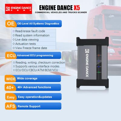 Engine Dance X5 Ultra Commercial Vehicle Truck Diesel Engine ABS EBS TABS SCR Andurea Pump DPF Diagnostic Ecu Programming Tool