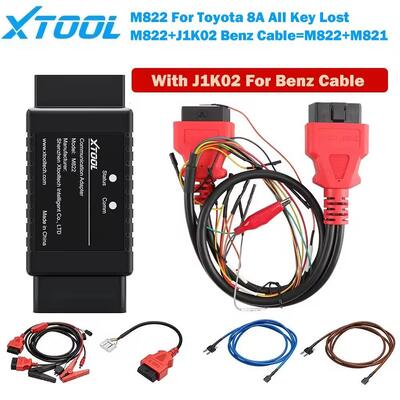 XTOOL M822 M821 Key Emulator For Toyota A8 For Benz Cable All Key Lost Key Programming Need Work With KC501 Programmer For PAD3