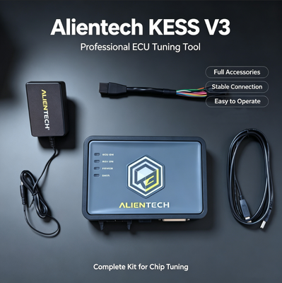 Alientech KESS V3 ECU программист с 10-кратной скоростью передачи данных, 9-язычным интерфейсом и композитным корпусом из стекловолокна